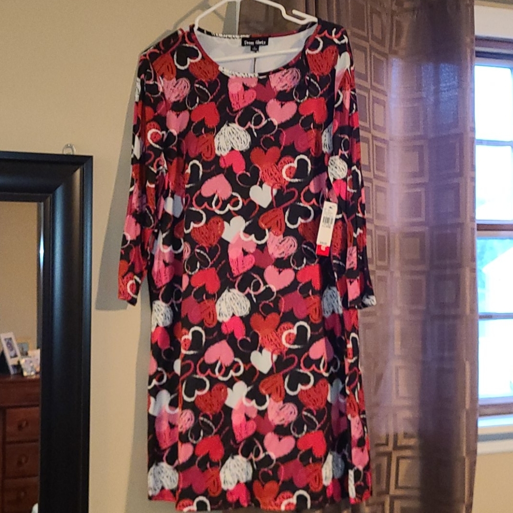 Black dress with hearts